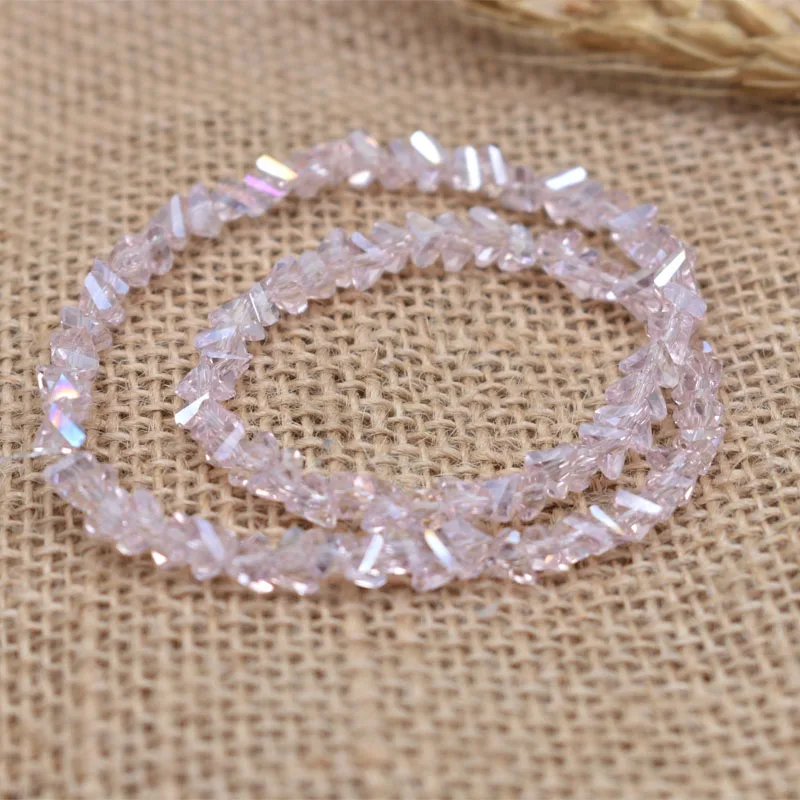 Yanqi 38 Color High quality Triangle Crystal Beads 4mm 130pcs Loose Crystal Glass Beads For Jewelry Making DIY Earring Necklace