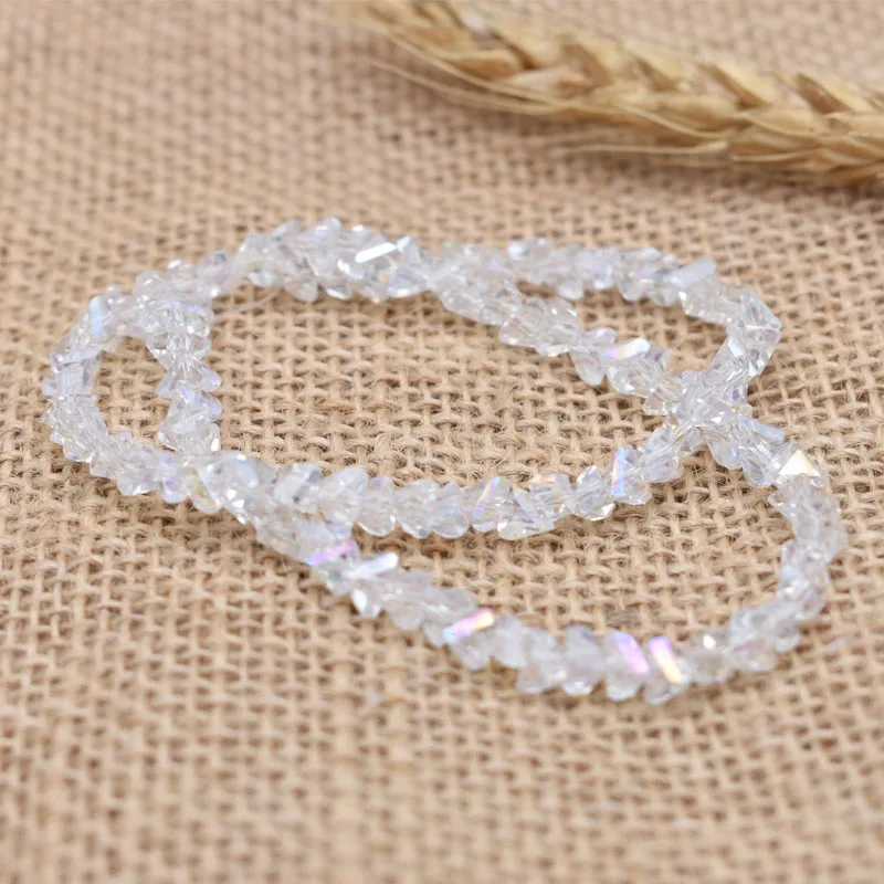 Yanqi 38 Color High quality Triangle Crystal Beads 4mm 130pcs Loose Crystal Glass Beads For Jewelry Making DIY Earring Necklace