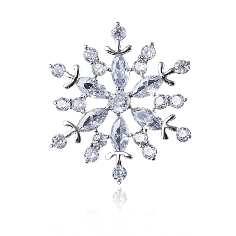 High-Grade Fashion Crystal Hexagram Six-Pointed Star Brooch Hijad Lapel Pin Corsage Collar Scarf Buckle Women Men Accessories