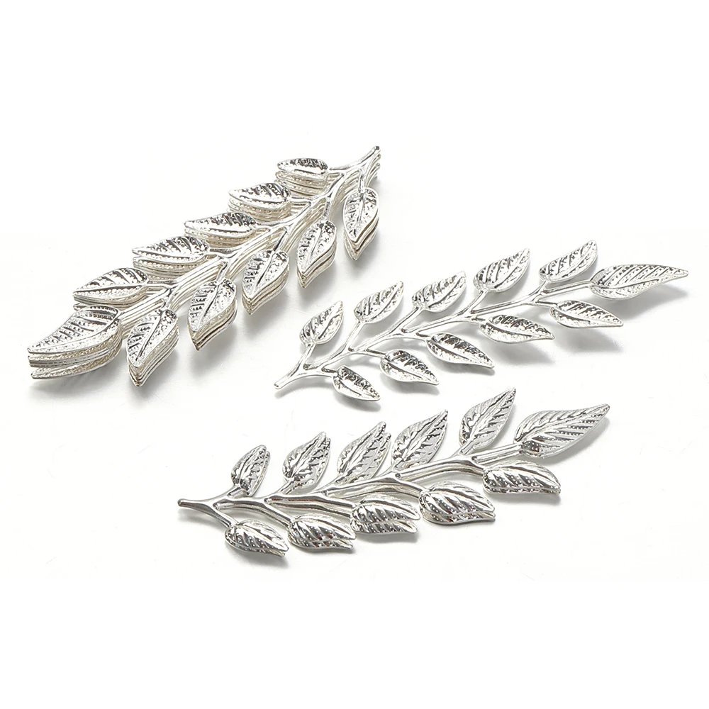 10/20pcs Gold Matal Leaf Charm 19x64mm Pendants for Hair Sticks Accessories Jewelry Making Necklace Findings Handmade Craft DIY