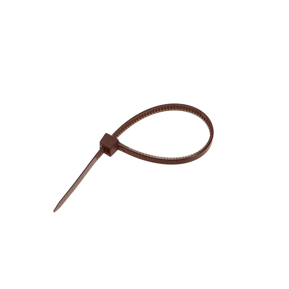 uxcell 100pcs Cable Zip Ties 100mmx2.5mm Self-Locking Nylon Tie Wraps Brown Single-use Locking Flexible Cable Tie