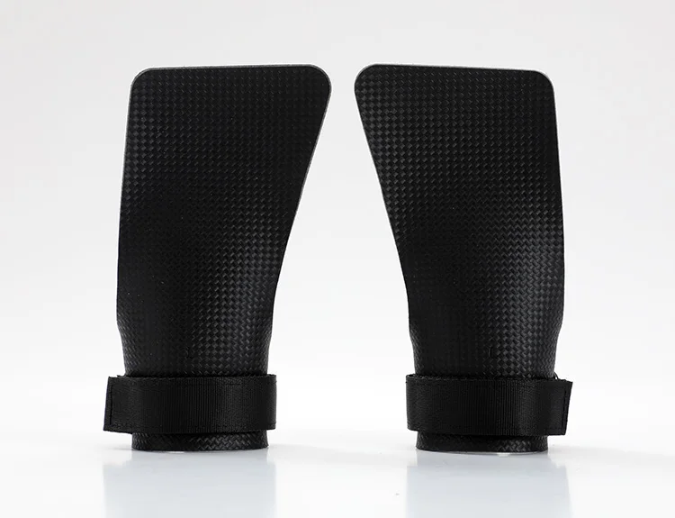A Pair of Carbon No Finger Hole Hand Grips for Crossfit Pull Ups Cross Training Kettlebell Gymnastics Workout Palm Protector
