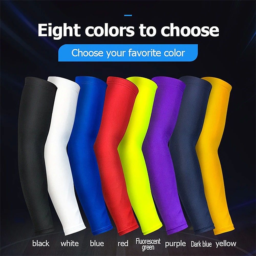 BraceTop 1 PC Sport Arm Compression Sleeve Basketball Cycling Arm Warmer Fitness Running UV Protection Volleyball Sunscreen Band