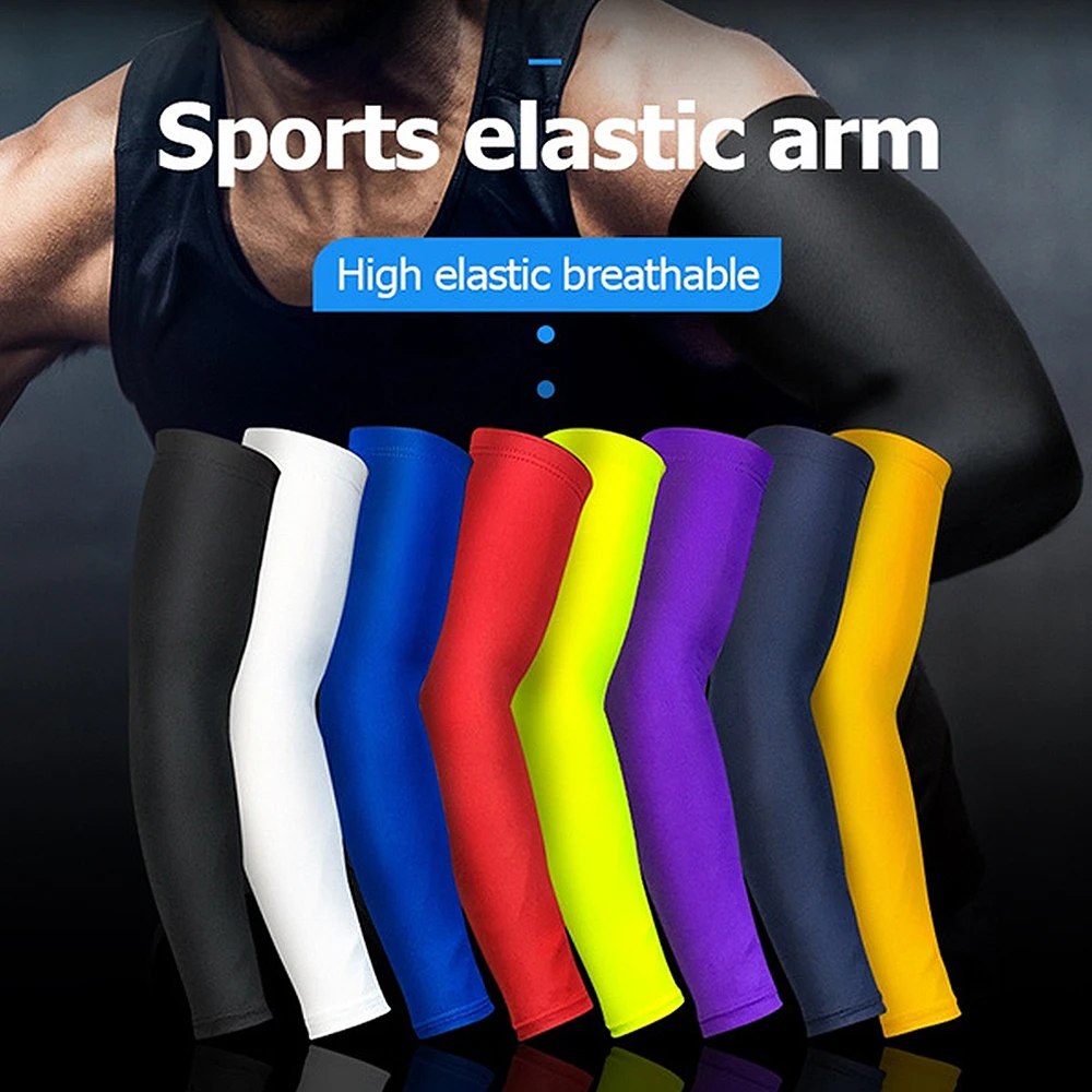 BraceTop 1 PC Sport Arm Compression Sleeve Basketball Cycling Arm Warmer Fitness Running UV Protection Volleyball Sunscreen Band