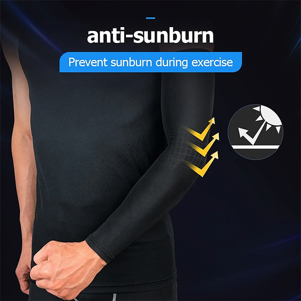 BraceTop 1 PC Sport Arm Compression Sleeve Basketball Cycling Arm Warmer Fitness Running UV Protection Volleyball Sunscreen Band