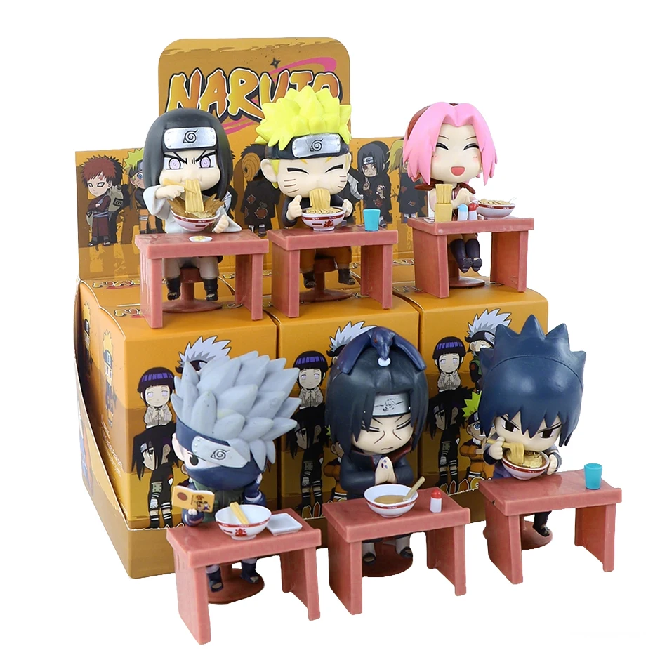 In Stock Naruto Shippuden Ramen Theme Series Blind Box - Chibi Mini PVC Anime Figures - Mystery Sasuke Uchiha & Naruto Toy Gifts