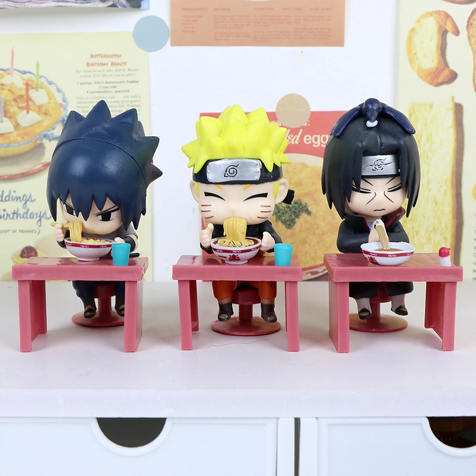 In Stock Naruto Shippuden Ramen Theme Series Blind Box - Chibi Mini PVC Anime Figures - Mystery Sasuke Uchiha & Naruto Toy Gifts