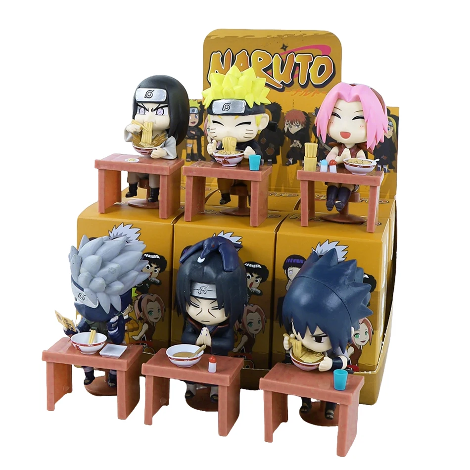 In Stock Naruto Shippuden Ramen Theme Series Blind Box - Chibi Mini PVC Anime Figures - Mystery Sasuke Uchiha & Naruto Toy Gifts