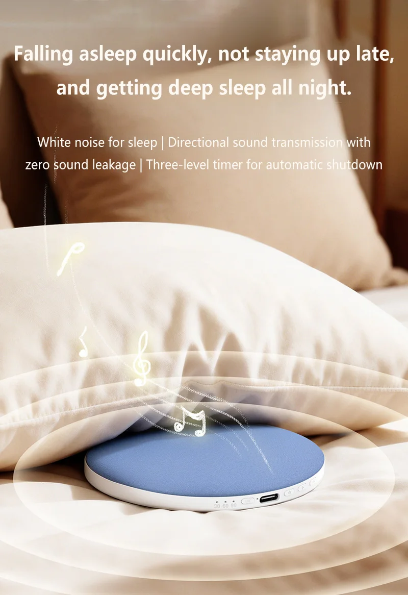 Under Pillow Bluetooth Sleep Speaker Portable Bedside Audio Device Soft Pillow Speaker for Relaxation Sleeping & Home Relaxation