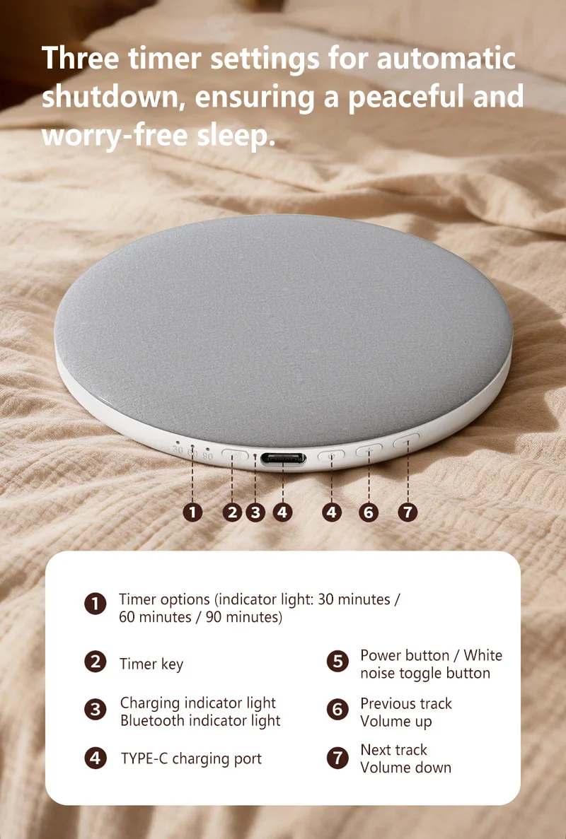 Under Pillow Bluetooth Sleep Speaker Portable Bedside Audio Device Soft Pillow Speaker for Relaxation Sleeping & Home Relaxation