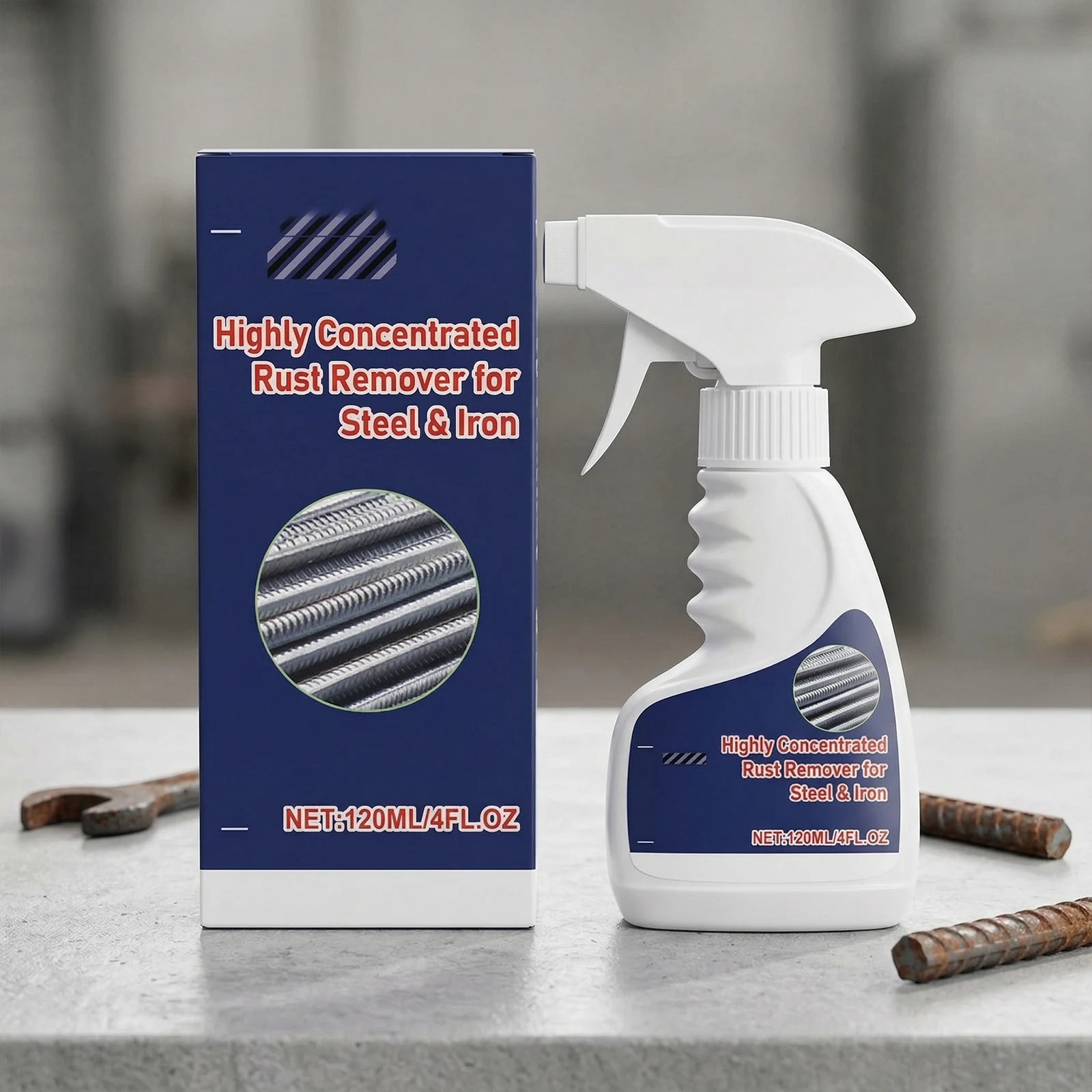 Multipurpose Rust Remover Spray for Metal Easy To Use Metal Derusting & Cleaning Spray for Car Maintenance Cleaning 120ml