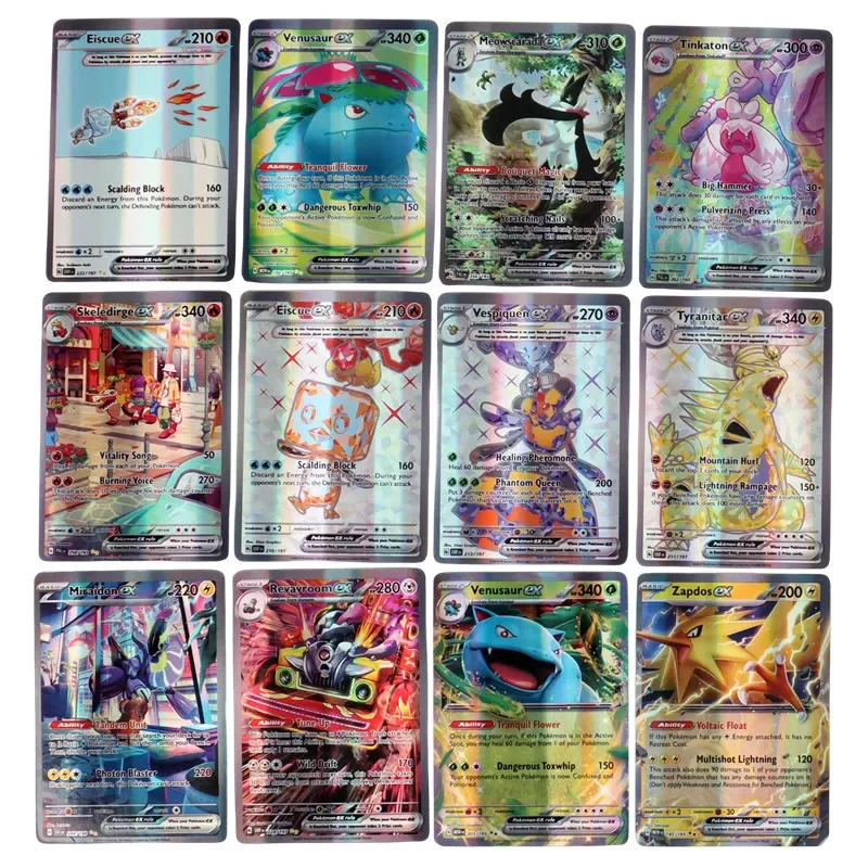60/100Pcs English Pokemon Cards Shining MEGA GX Vmax TAG EX Vstar V Collection Cards Toys Children Gift