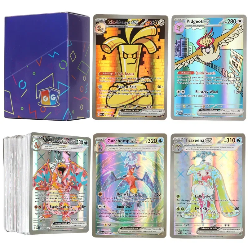 60/100Pcs English Pokemon Cards Shining MEGA GX Vmax TAG EX Vstar V Collection Cards Toys Children Gift