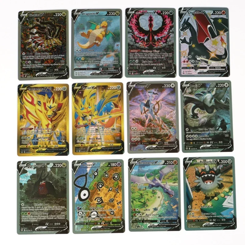 60/100Pcs English Pokemon Cards Shining MEGA GX Vmax TAG EX Vstar V Collection Cards Toys Children Gift