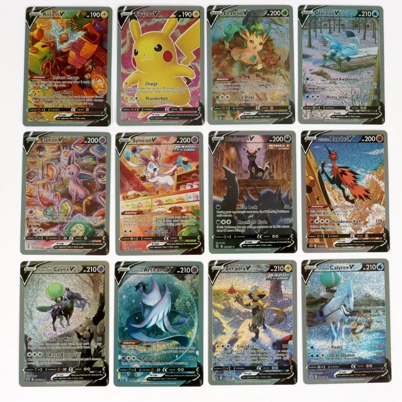 60/100Pcs English Pokemon Cards Shining MEGA GX Vmax TAG EX Vstar V Collection Cards Toys Children Gift