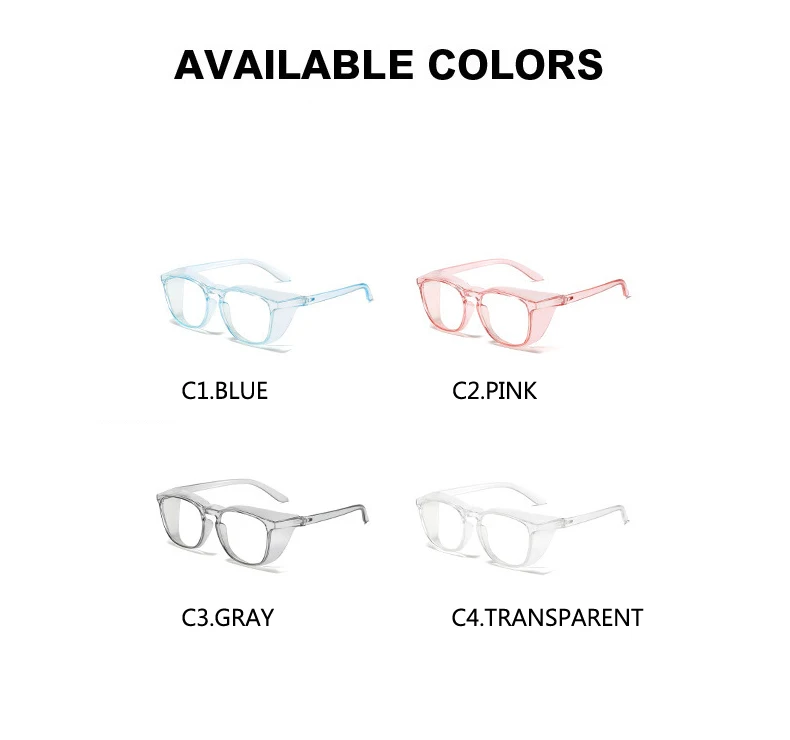 Safety Glasses Fog Goggles Protective Glasses Side Shields Anti Blue Light Protection Glasses for Men Women