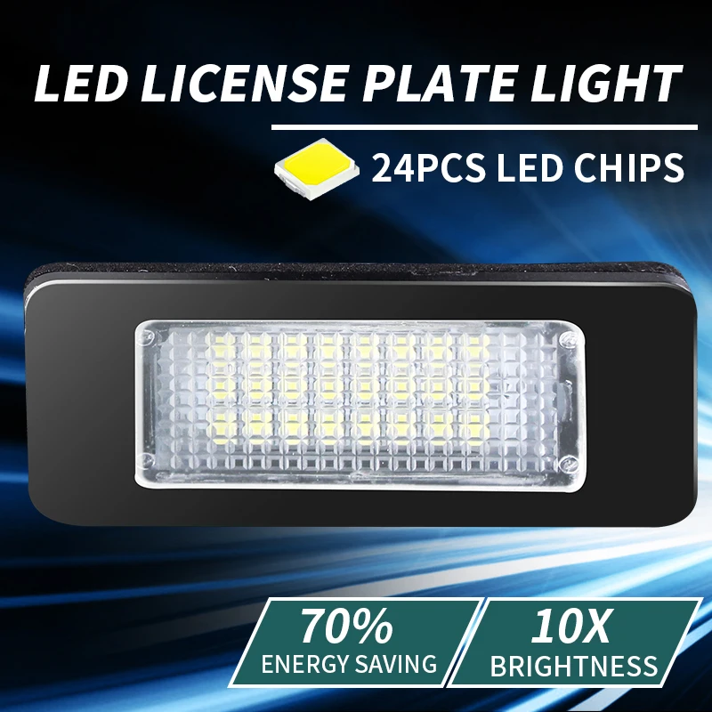 2X White LED Car License Plate Light Bulbs Auto Accessories For BMW E46 X5 E70 X6 E71 E72 E90 E92 E93 E91 M3 E39 M5 E60 E61 E82