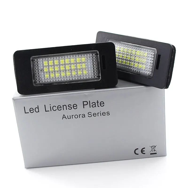 2X White LED Car License Plate Light Bulbs Auto Accessories For BMW E46 X5 E70 X6 E71 E72 E90 E92 E93 E91 M3 E39 M5 E60 E61 E82