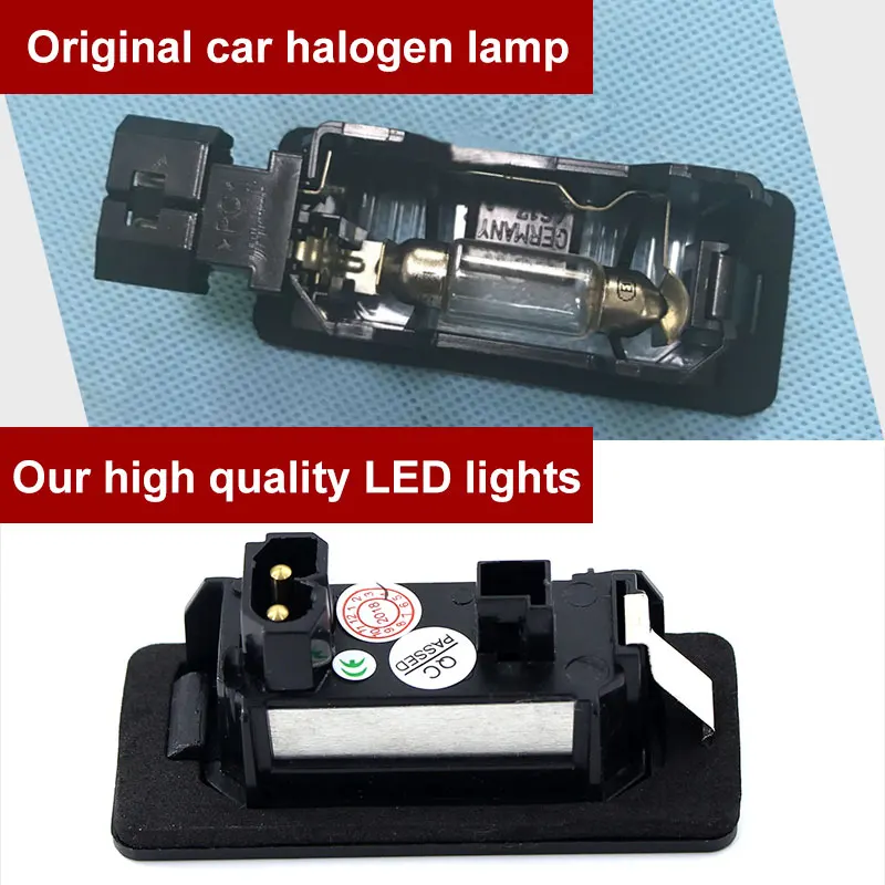 2X White LED Car License Plate Light Bulbs Auto Accessories For BMW E46 X5 E70 X6 E71 E72 E90 E92 E93 E91 M3 E39 M5 E60 E61 E82