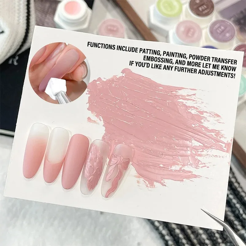 39-Color Air Cushion Patting Gel, High Saturation Blush Gradient Nail Art Gel, No Wipe Painting Transfer UV LED Soak Off Polish