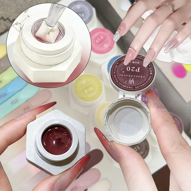 39-Color Air Cushion Patting Gel, High Saturation Blush Gradient Nail Art Gel, No Wipe Painting Transfer UV LED Soak Off Polish