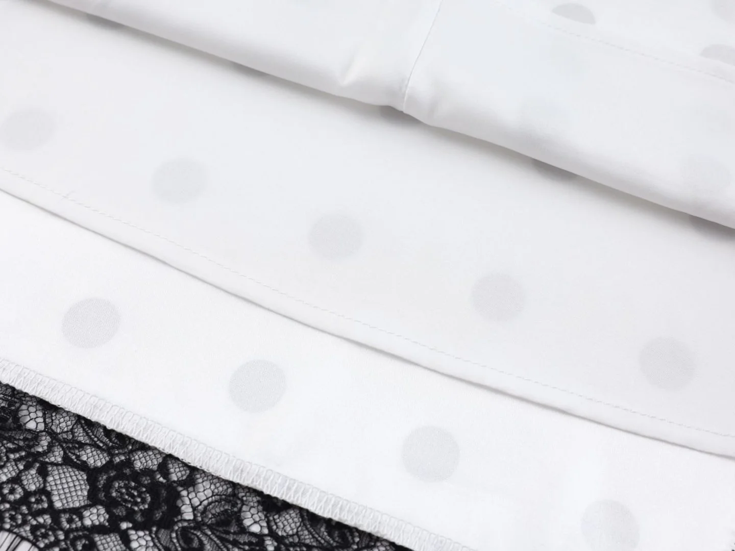 Elegant Polka Dot Skirt For Women Casual High Waist Satin Silk Patchwork Lace Midi Skirts 2026 Y2k Vintage Female Streetwear