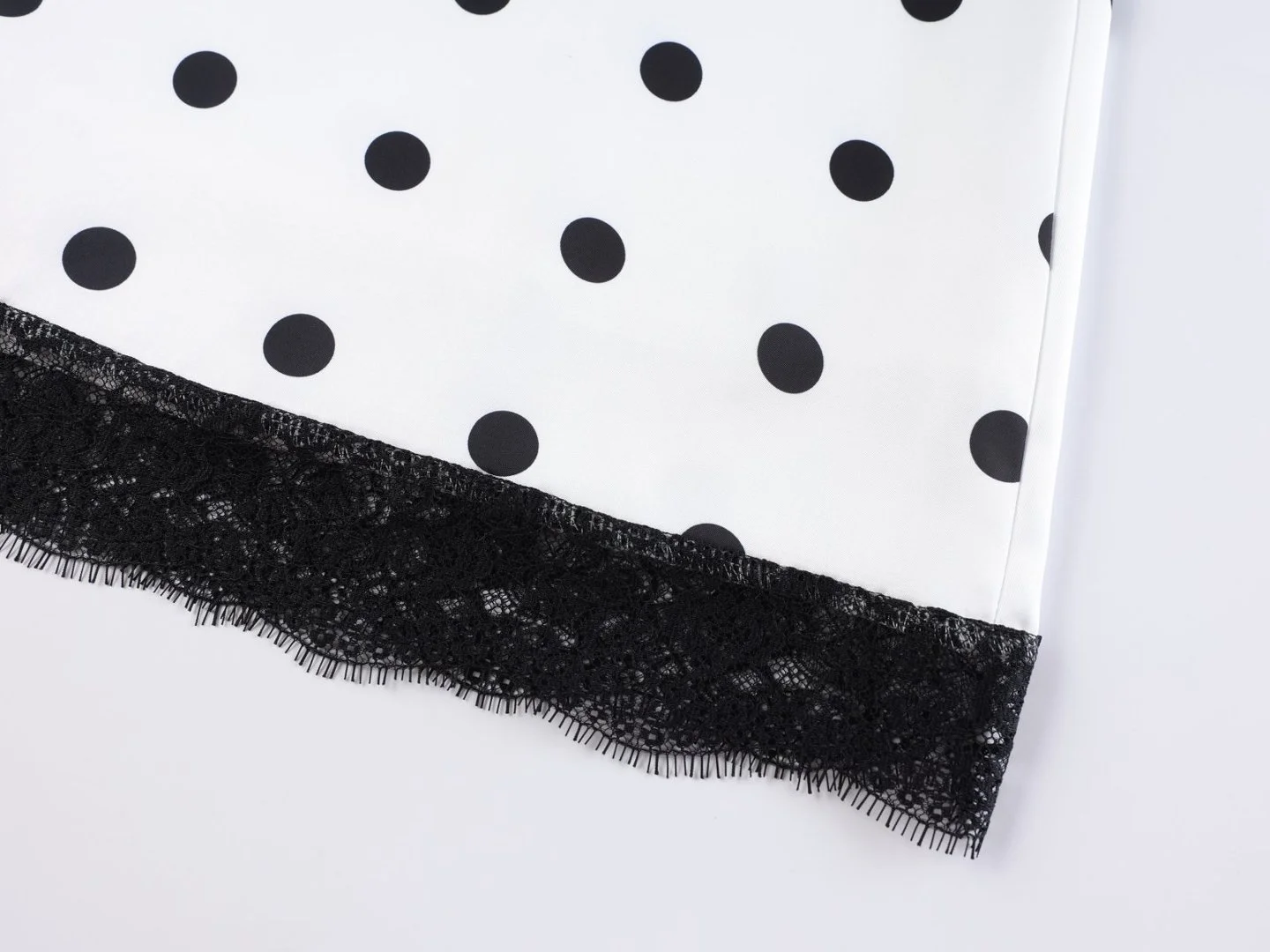 Elegant Polka Dot Skirt For Women Casual High Waist Satin Silk Patchwork Lace Midi Skirts 2026 Y2k Vintage Female Streetwear