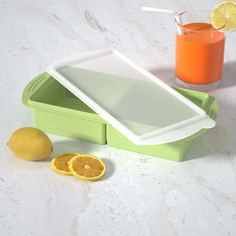 Single Grid 250ml/500ml Silicone Freezer Trays Mold Large Ice Tray Mold Food Storage Box Fresh-keeping for Freezing Soup