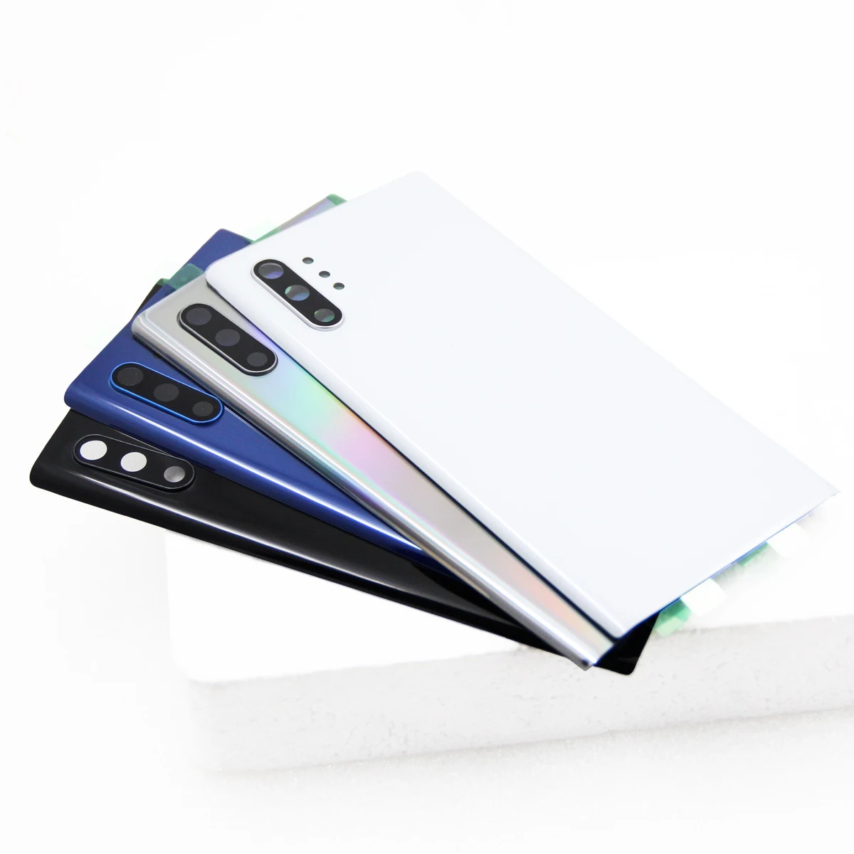 For Samsung Note 10 Plus N970F N975F Battery Back Cover Rear Glass Case Housing Adhesive Camera Lens Replacement for Note 10