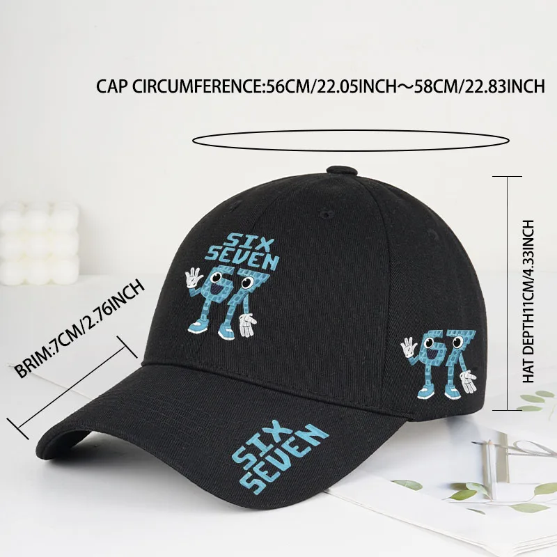 Retro '67 Cartoon Print Baseball Cap - Adjustable Flat-Brim Cap - Unisex Streetwear Hip-Hop Sun Hat - Dad Hat