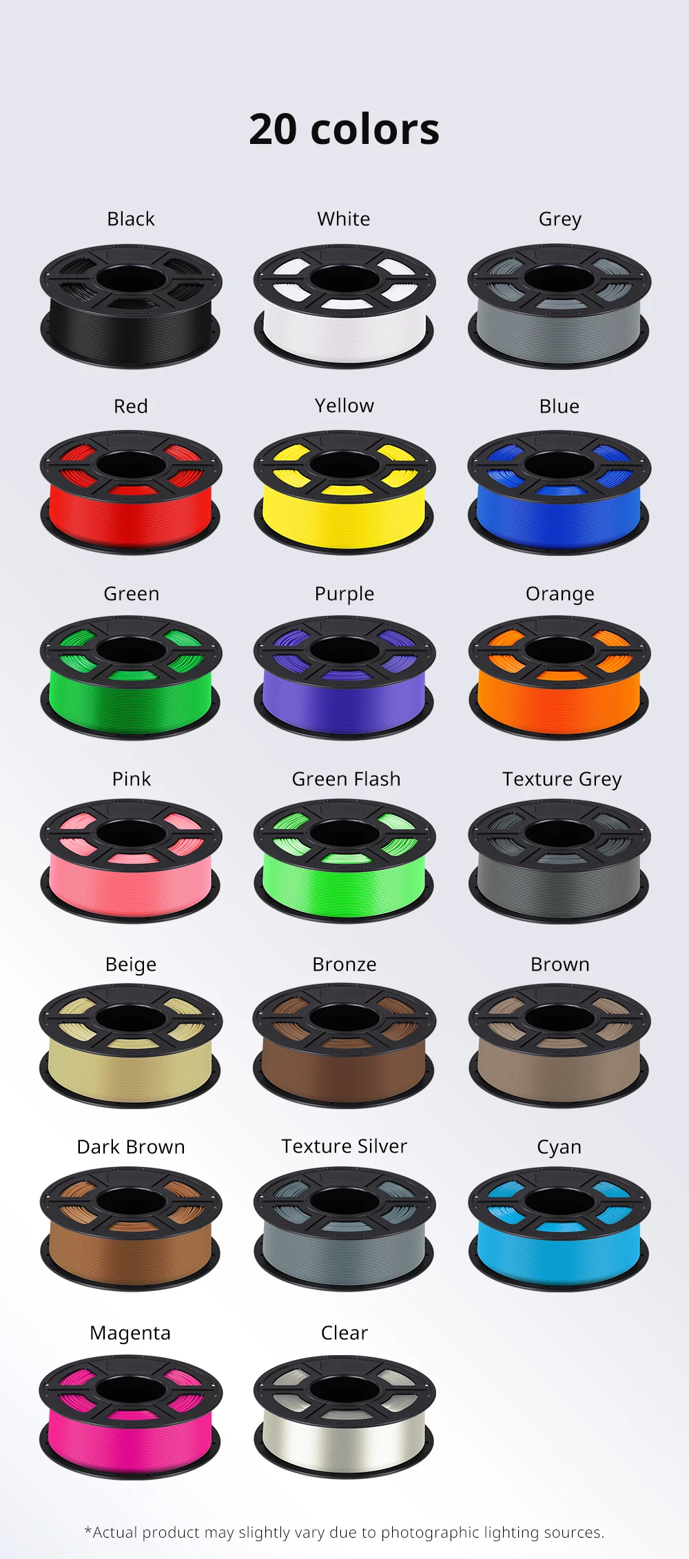 4Kg/lot ANYCUBIC 1.75mm Plastic PLA Filament For FDM 3D Printer 1kg/Roll Consumables 3D Printing Material For Kobra 2 Neo Max