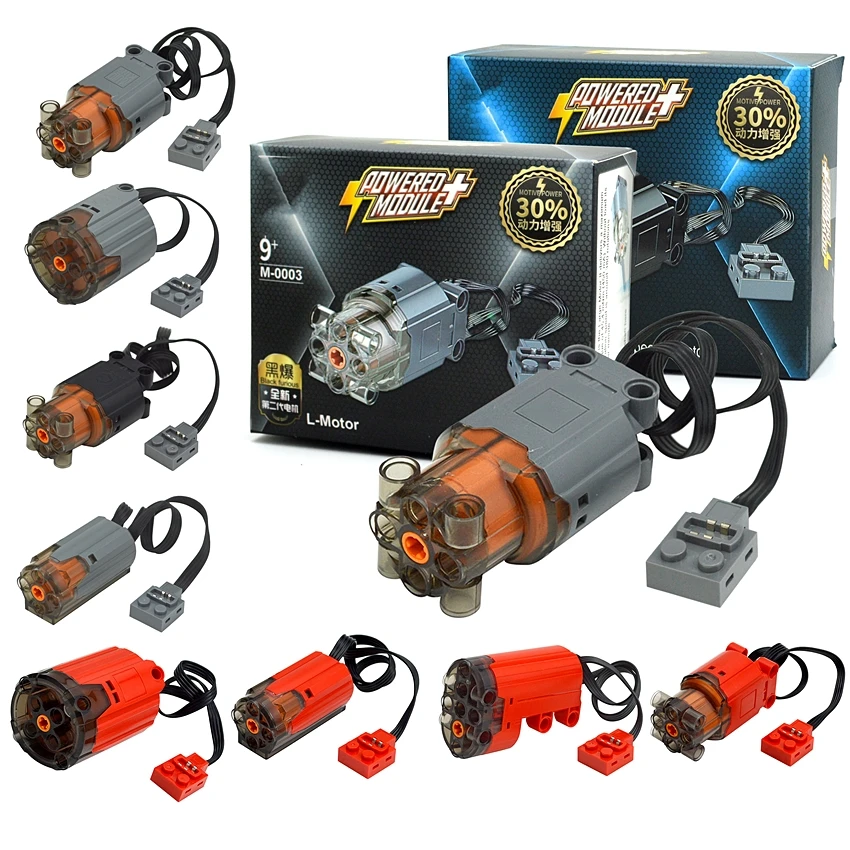 Technical Parts engine Building Blocks Multi Power Functions High Speed M XL L Servo Motor Monster Motors PF Model Brick Toys