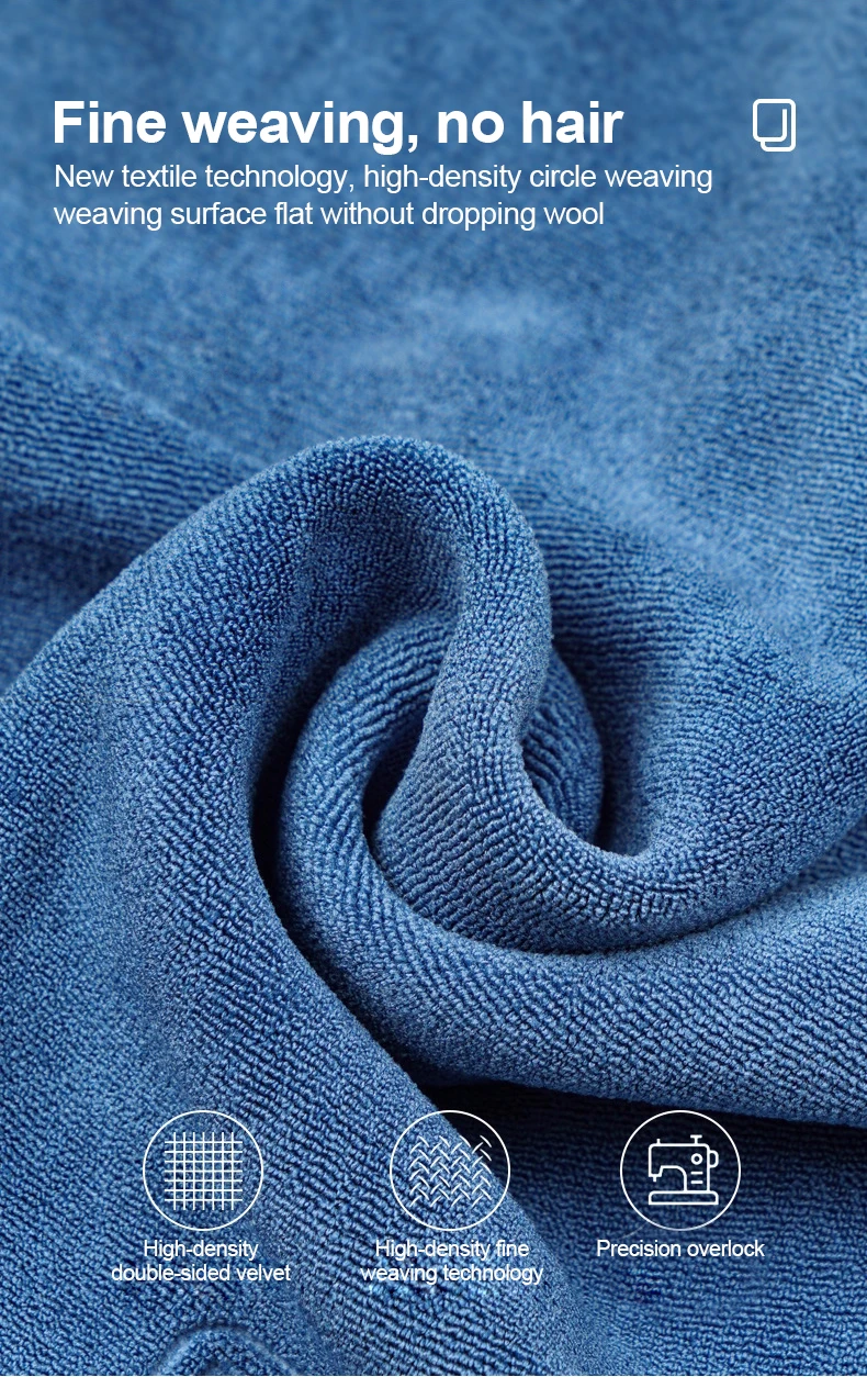 Microfiber Cleaning Towel Thicken Soft Drying Cloth Car Body Washing Towels Double Layer Clean Rags Car Accessories