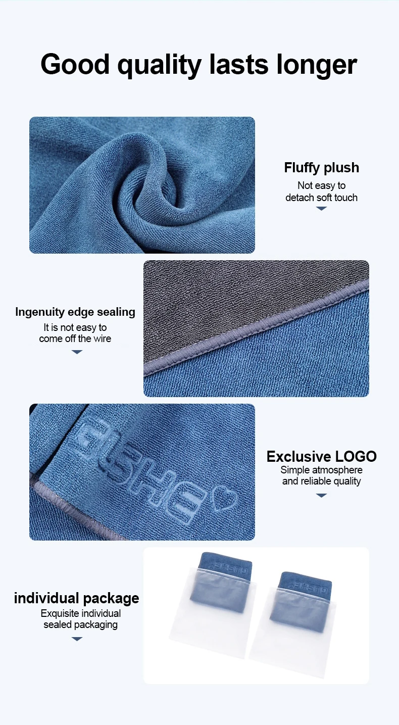 Microfiber Cleaning Towel Thicken Soft Drying Cloth Car Body Washing Towels Double Layer Clean Rags Car Accessories