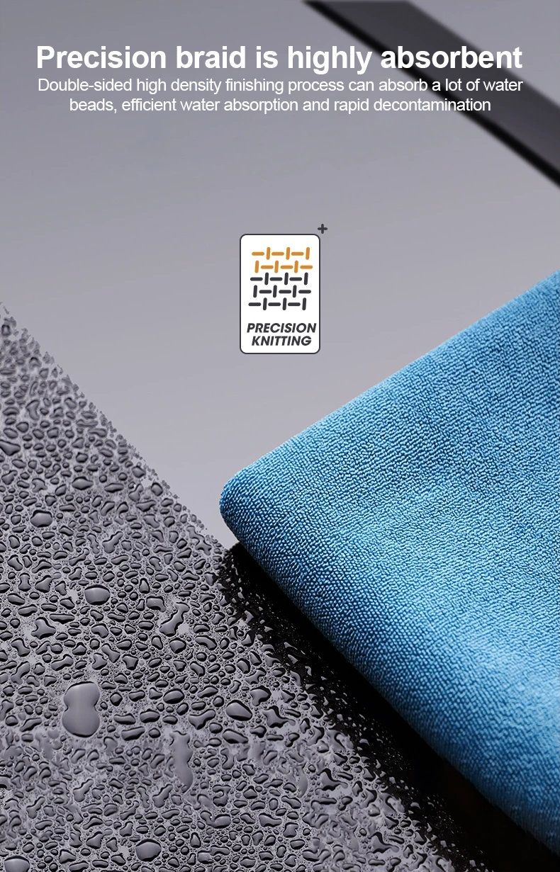 Microfiber Cleaning Towel Thicken Soft Drying Cloth Car Body Washing Towels Double Layer Clean Rags Car Accessories