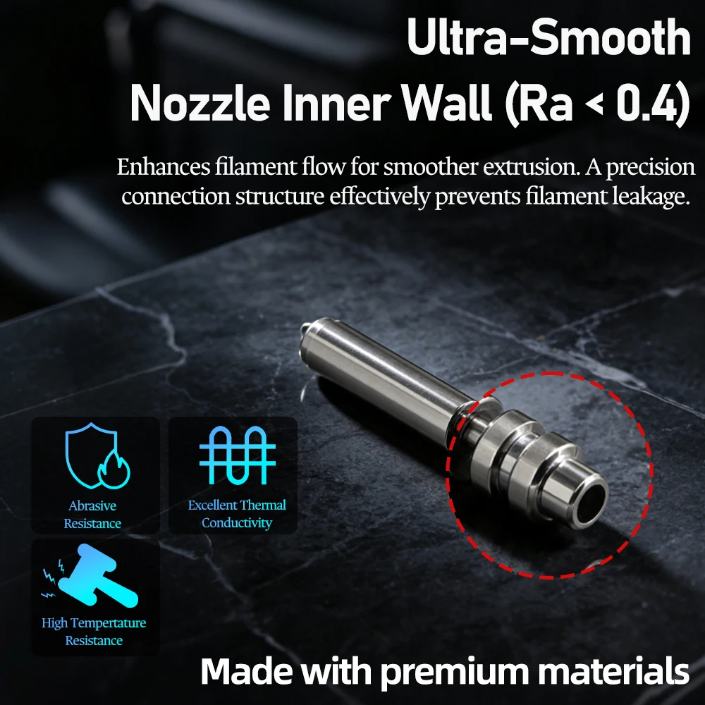 Upgraded Bimetallic Nozzles For Anycubic Kobra X Combo Quick Swap Hotend Nozzle Hardened Steel 0.2/0.4/0.6/0.8mm Kobra X Nozzle