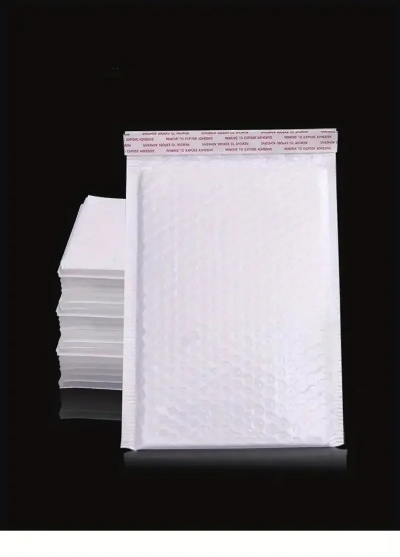 10/50pcs Composite Pearlescent Film Bubble Bag White Garment Packaging Express Bag Thickened Envelope Foam Waterproof Bubble Bag