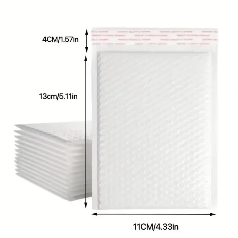 10/50pcs Composite Pearlescent Film Bubble Bag White Garment Packaging Express Bag Thickened Envelope Foam Waterproof Bubble Bag