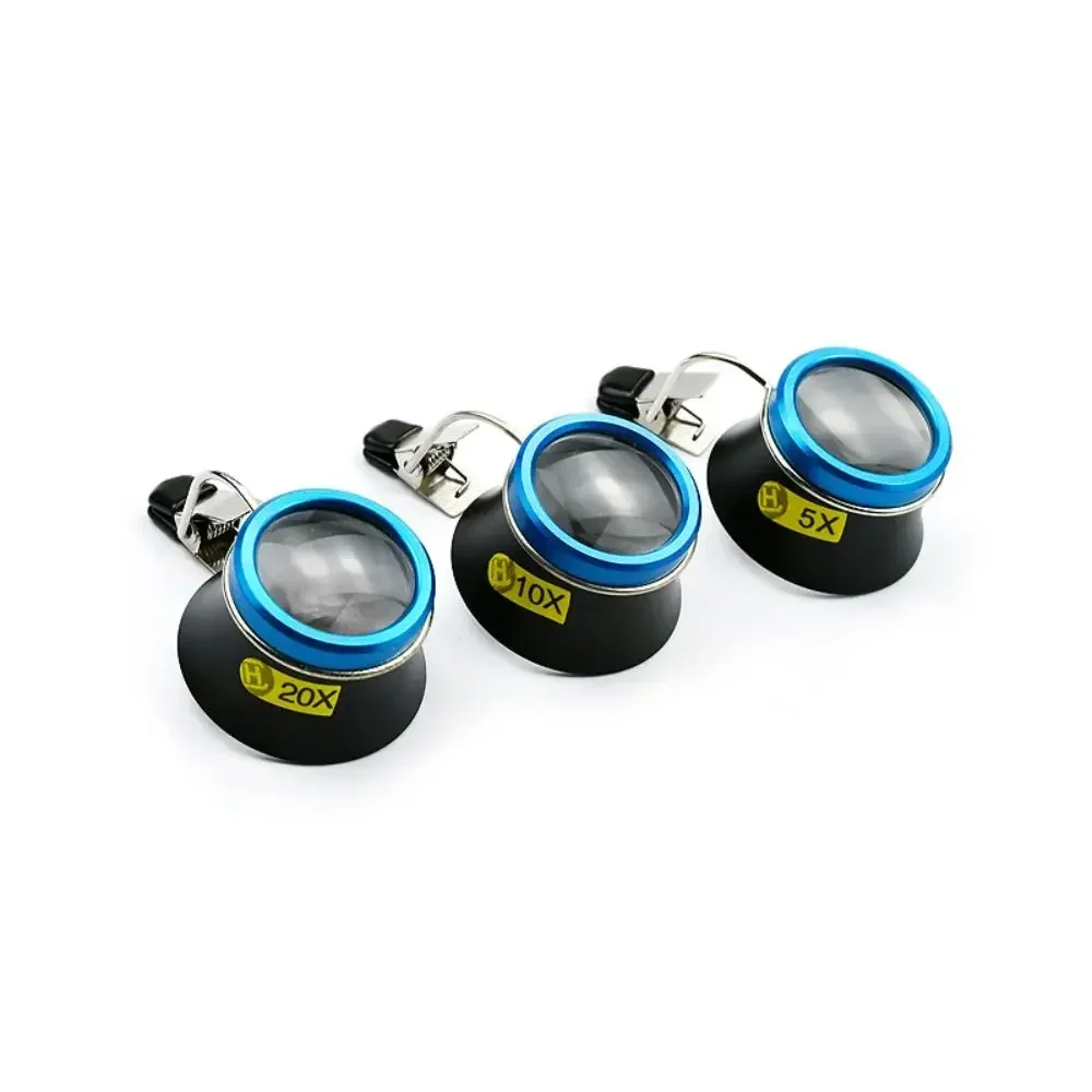 5X 10X 20X Magnifying Glass Clip on Magnifier Watchmaker Jewelry Watch Repair Tools Magnifying glass kit Service tool