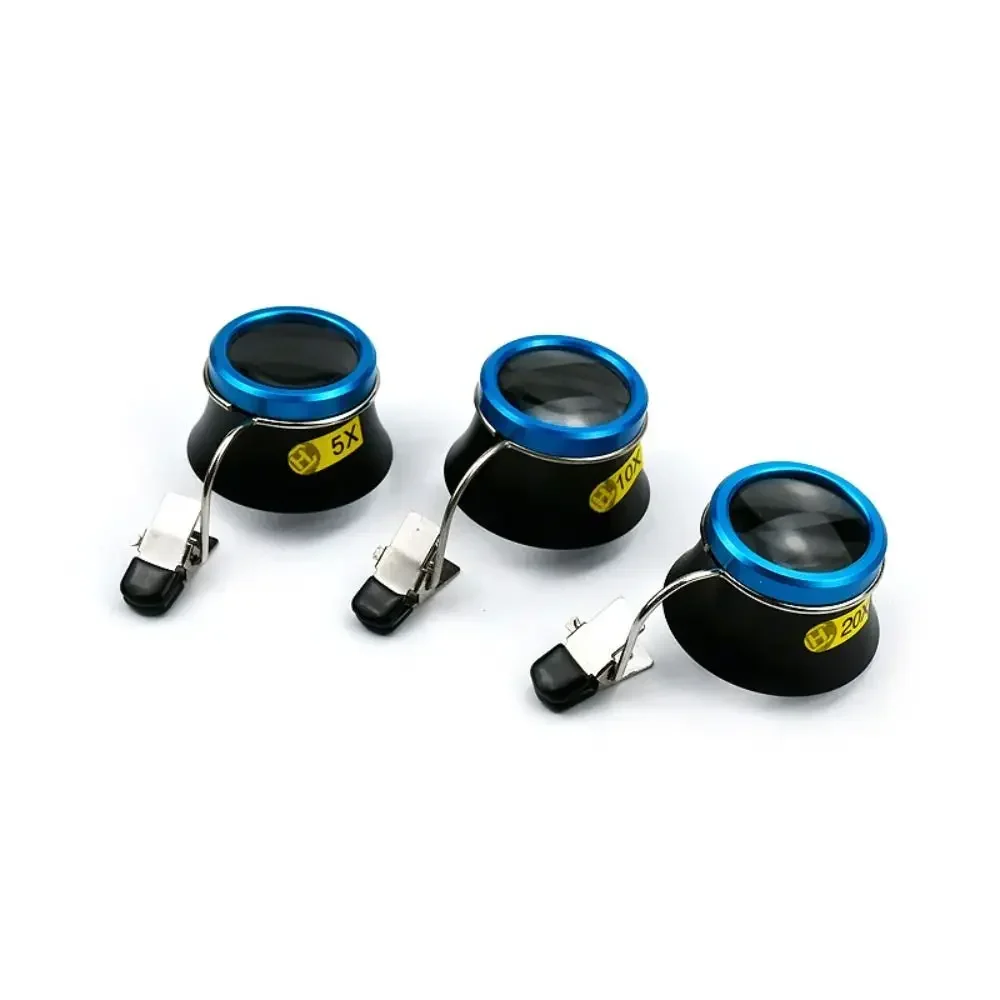 5X 10X 20X Magnifying Glass Clip on Magnifier Watchmaker Jewelry Watch Repair Tools Magnifying glass kit Service tool