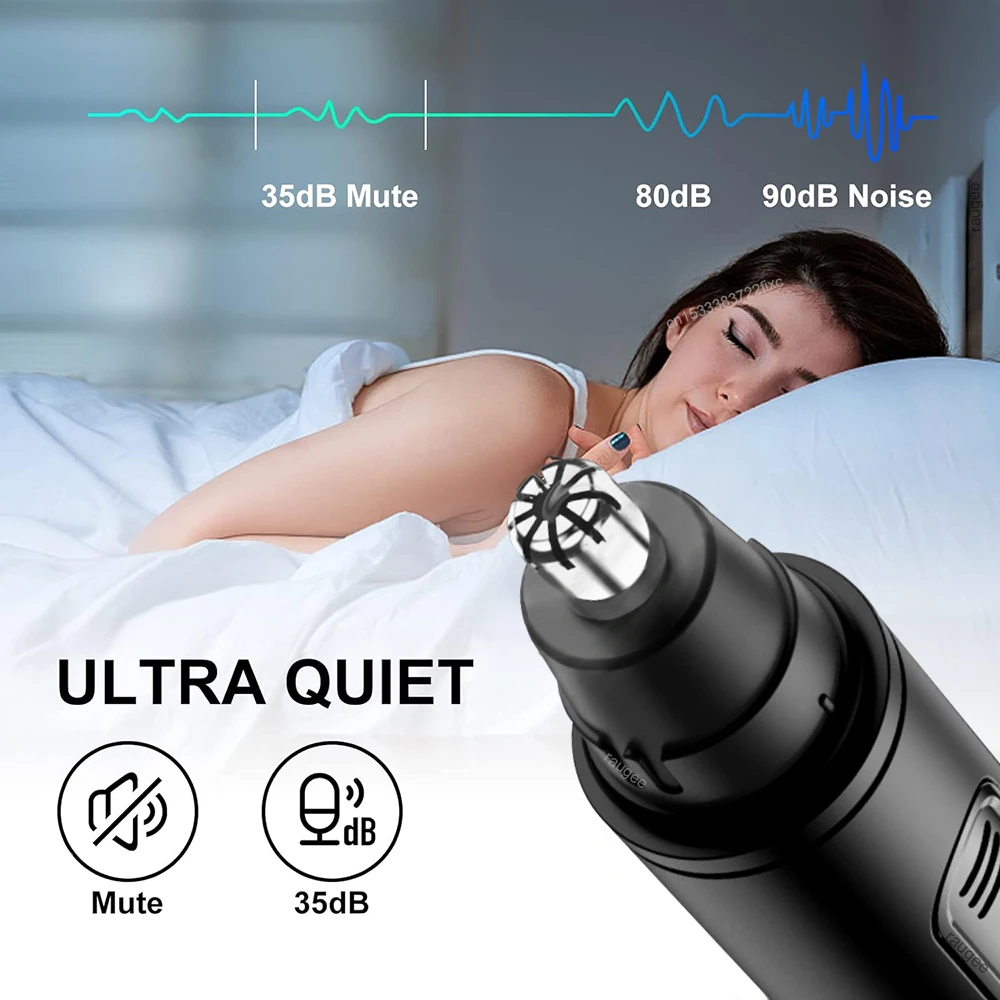Electric Nose Hair Trimmer USB Rechargeable Nose and Ear Hair Clipper Portable Nose Hair Remover Facial Hair Removal Device