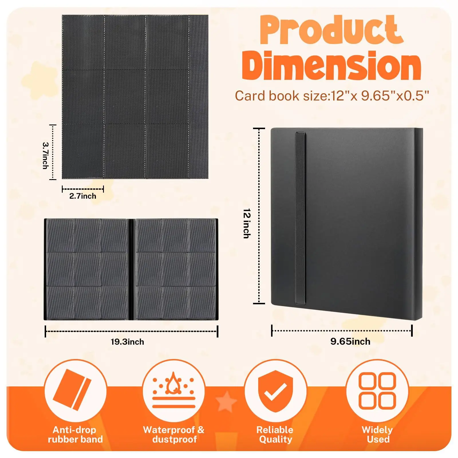 160/360 Game Cards Album Capacity 4/9Pocket Binders For Pokmon Yugoh Baseball Football Sports Card Holder Book Sleeve Binder