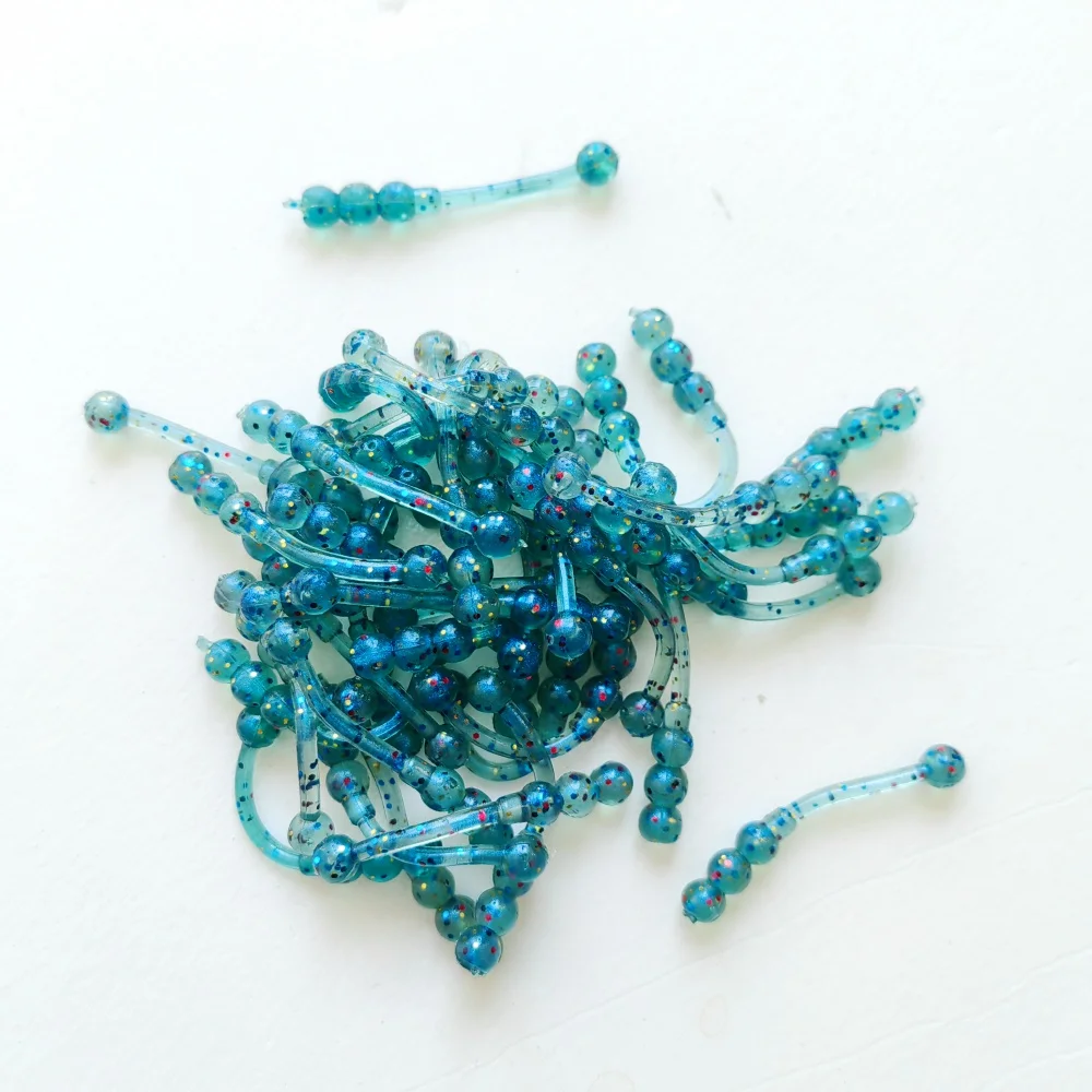 MUKUN Soft Bait New Bait 3.5cm/30pcs 0.35G Fishing Lures Sinking Tremor Bait Soft Fishing Lure Fishy Worms Lure