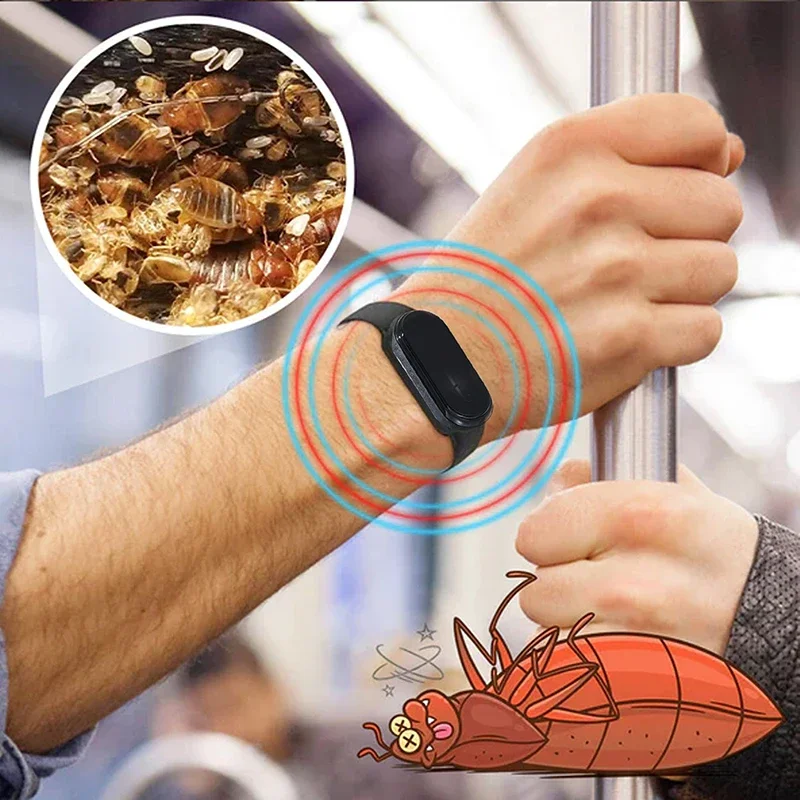 Mosquito Repellent Unisex Wearable Wristband Physical & Ultrasonic Non-Chemical For Home Outdoor Anti Mosquito Bracelet Bug Bite