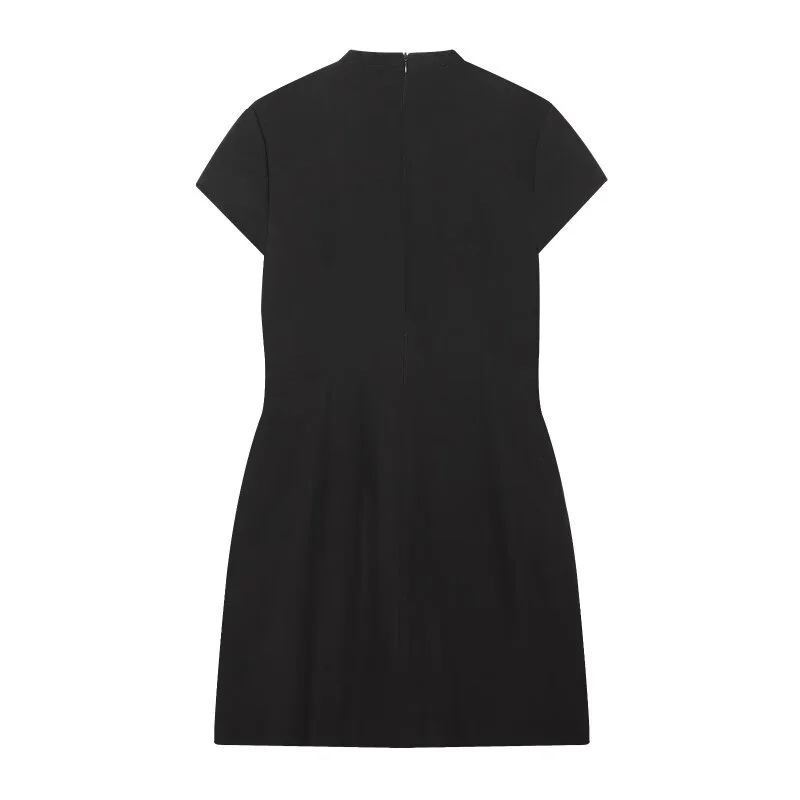 Cut Out Front Bow Tie Mini Dress, Women's Polka Dot Short Sleeve Bodycon Dress, Spring Summer Sexy Fashion Party Dress