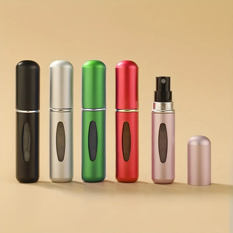5ml Portable Refillable Spray Bottle Plastic liner Perfume Atomizer Mini Sample Bottle For Cosmetics Travel Empty Container
