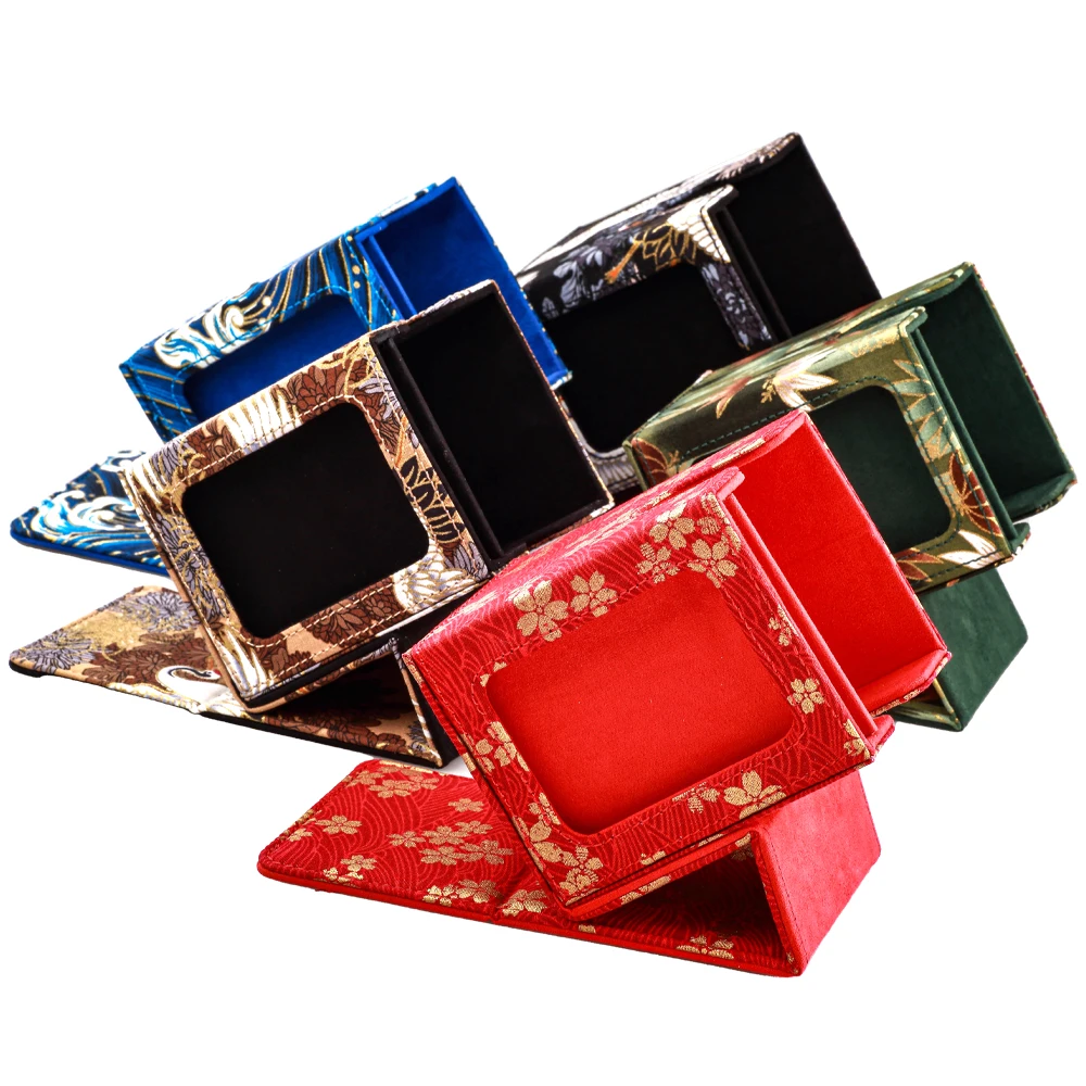 100+ Trading Card Deck Box Holder With Display Window Flower Series TCG Game Magnetic Closure Card Organizer Storage Box Gift