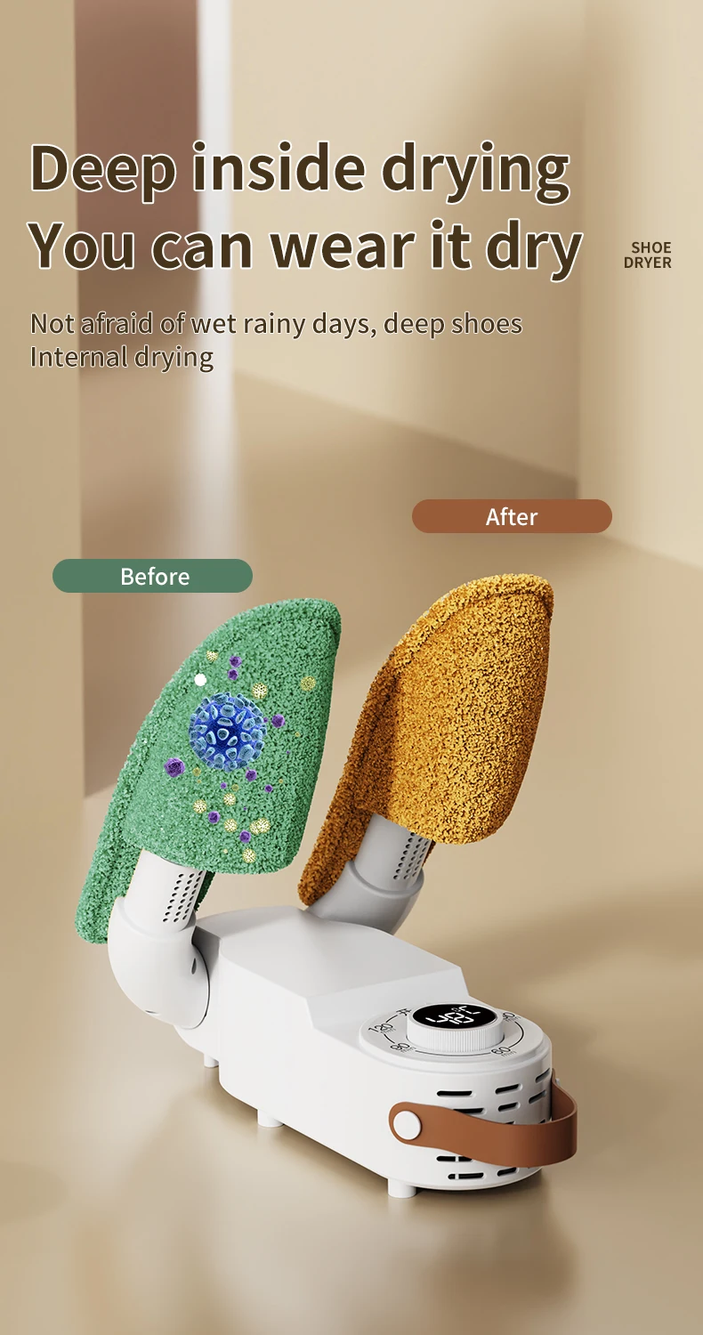 Intelligent Timer Shoe Dryer Boot Warmer EU/US UV Telescopic Adjustable Dryer Quick Drying Deodorizing Sterilizing Shoe Dryer