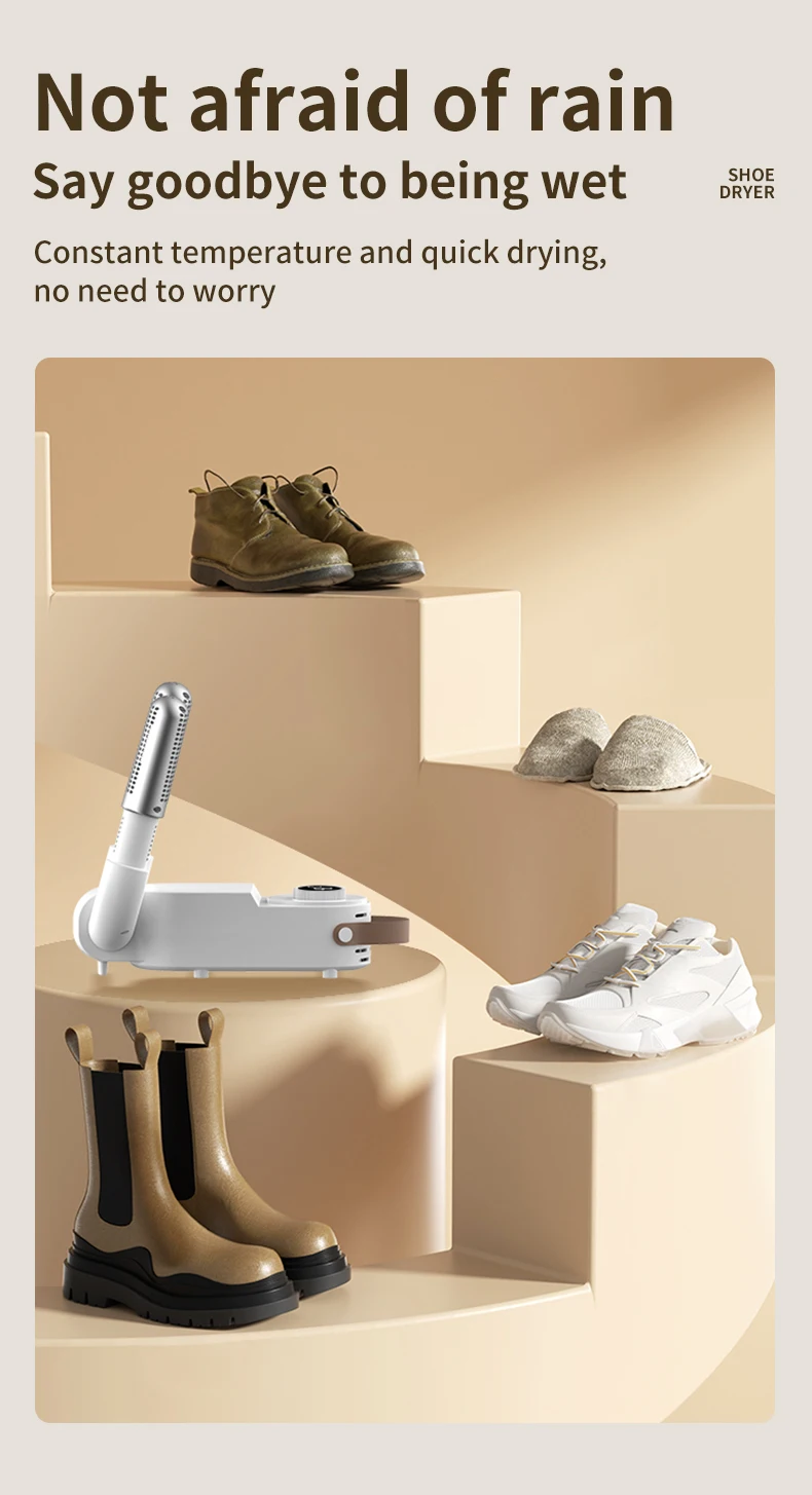 Intelligent Timer Shoe Dryer Boot Warmer EU/US UV Telescopic Adjustable Dryer Quick Drying Deodorizing Sterilizing Shoe Dryer