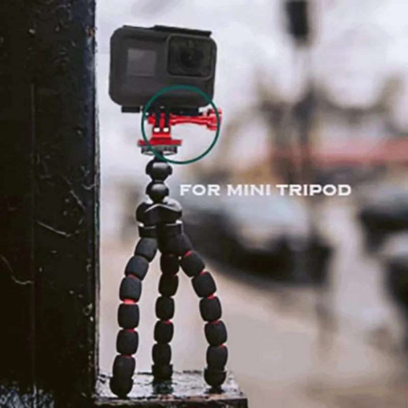 1/4" Aluminum Alloy Screw Converter Mini Tripod Adapter for Gopro 13 12 11 10 9 8 Insta360 X5 X4 X3 Action Camera Monopod Mount